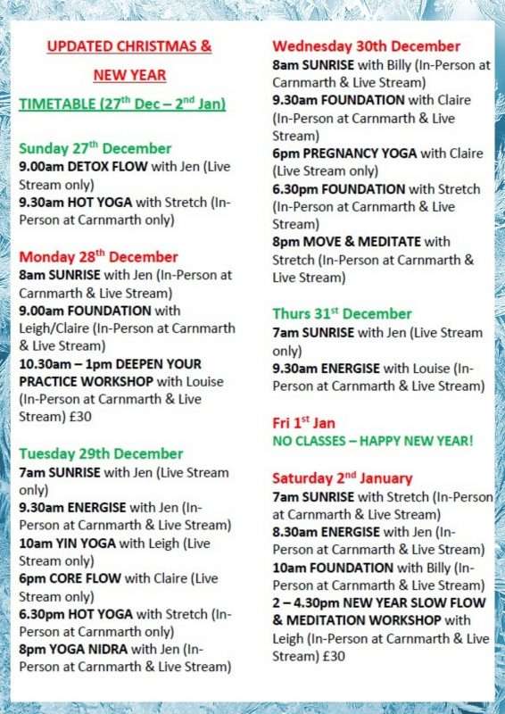 Christmas Yoga Newquay Cornwall